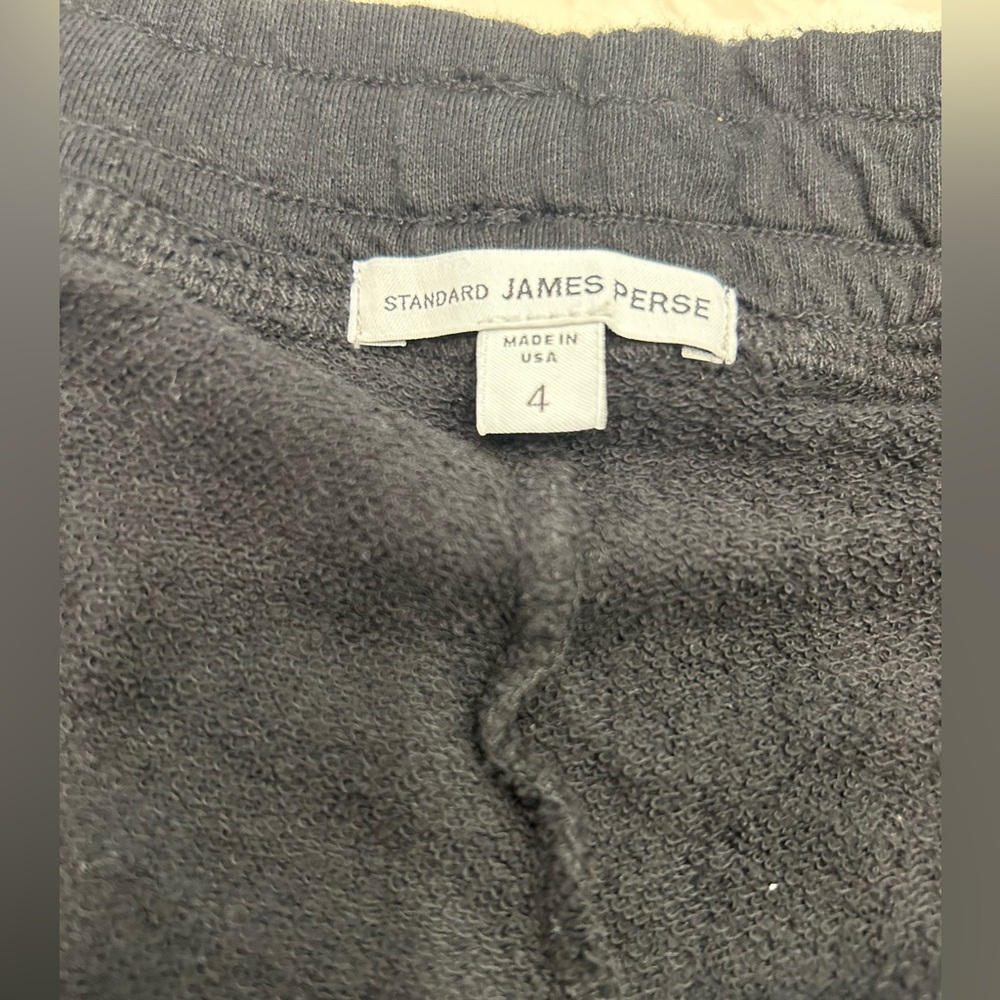 James Perse Black Joggers, 100% Supima Cotton, tie waist, side pockets, Men’s XL - Picture 11 of 14